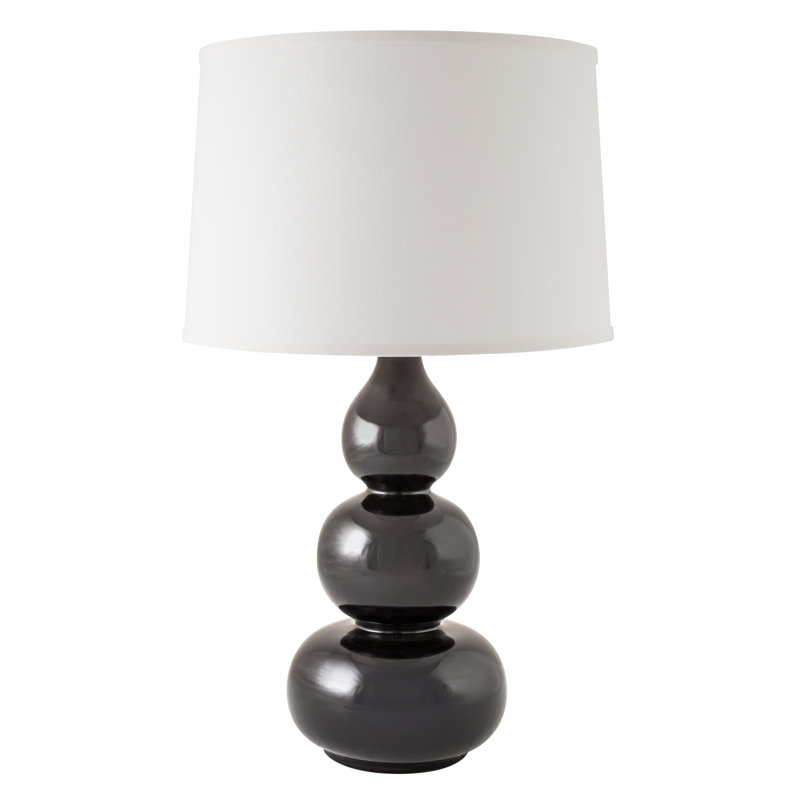 Brankovice Ceramic Table Lamp, Gloss Black