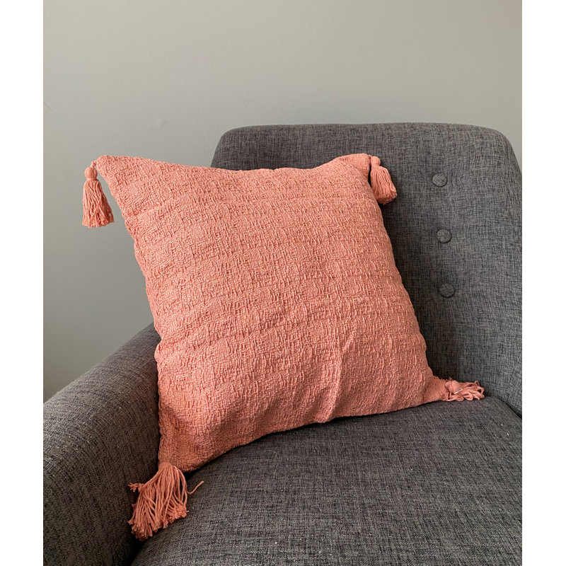 Housse de coussin d'intérieur en polyester , Rose