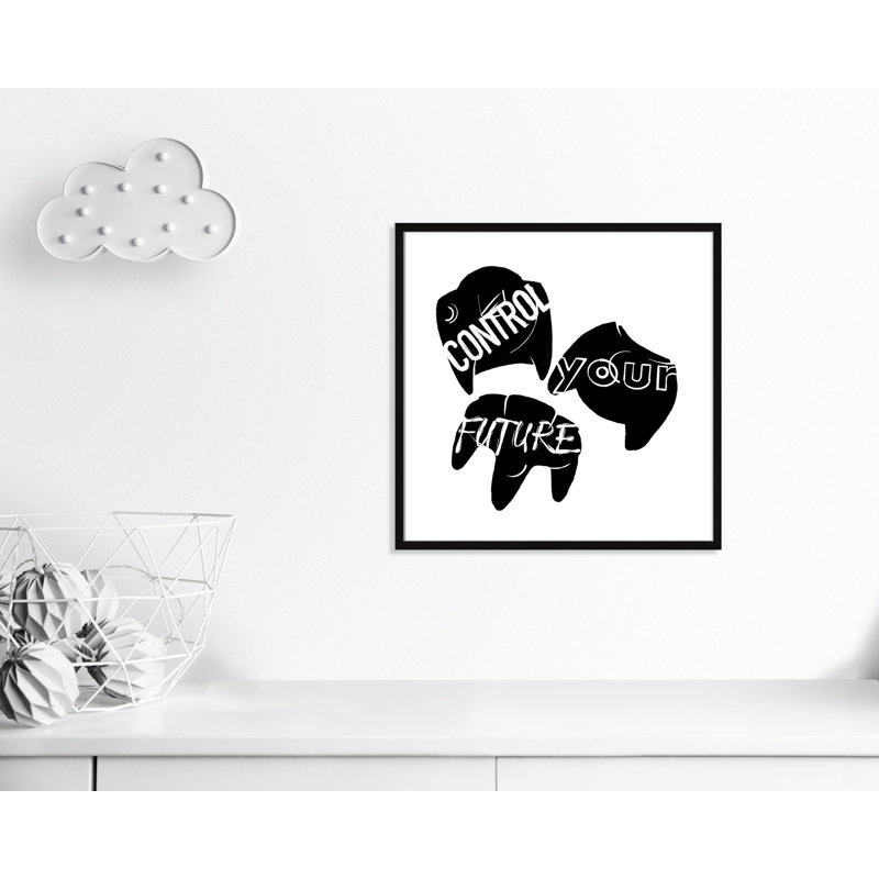 «Control your future», art encadré, H 27,5 po x l 27,5 po x P 1,19 po, Encadré de boîte noir