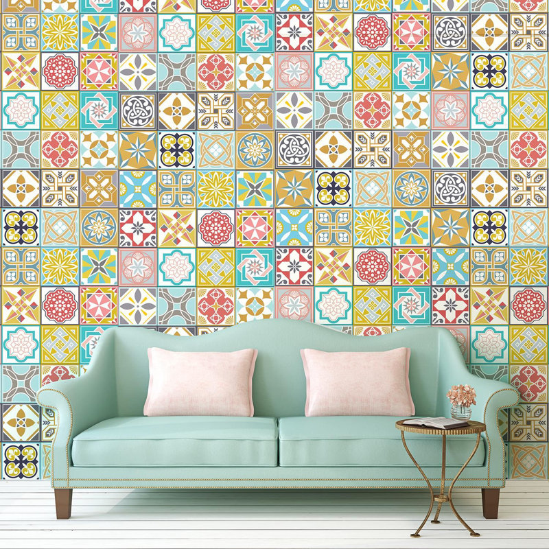 Emily-Louise 10cm W x 10cm L PVC Peel and Stick Mosaic Tile