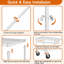 Portant à vêtements robuste à 3 niveaux avec tringles de suspension doubles et crochets latéraux - Organisateur de vêtements réglable en métal avec roues verrouillables, P 15,7 po x l 29,5 po x H 74,5 po, blanc-128930370