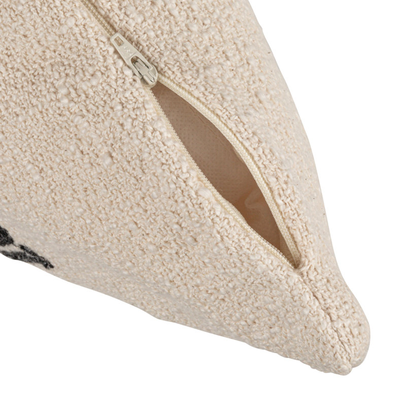 Cotton Blend/Jute Throw Square Pillow Cover & Insert