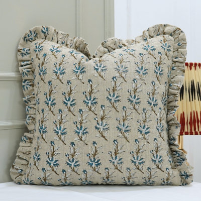 Housse de coussin à imprimé floral Hand Hand