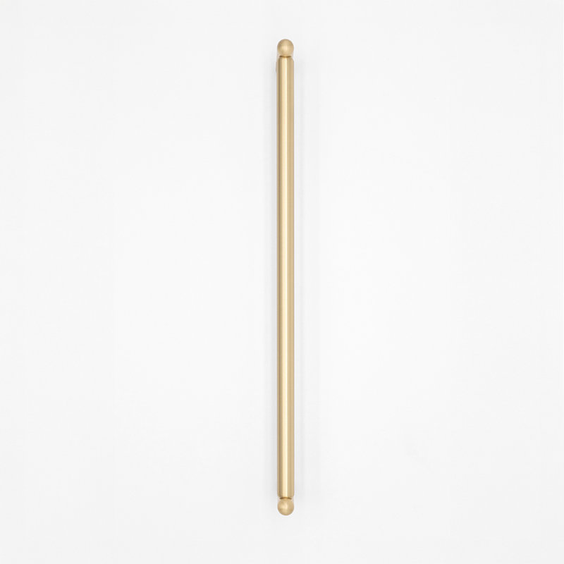 Knurled Appliance Pull, Satin Brass, 18"