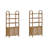 Cicley Arched 3-Tier Bookshelf With Seagrass Cabinet Base