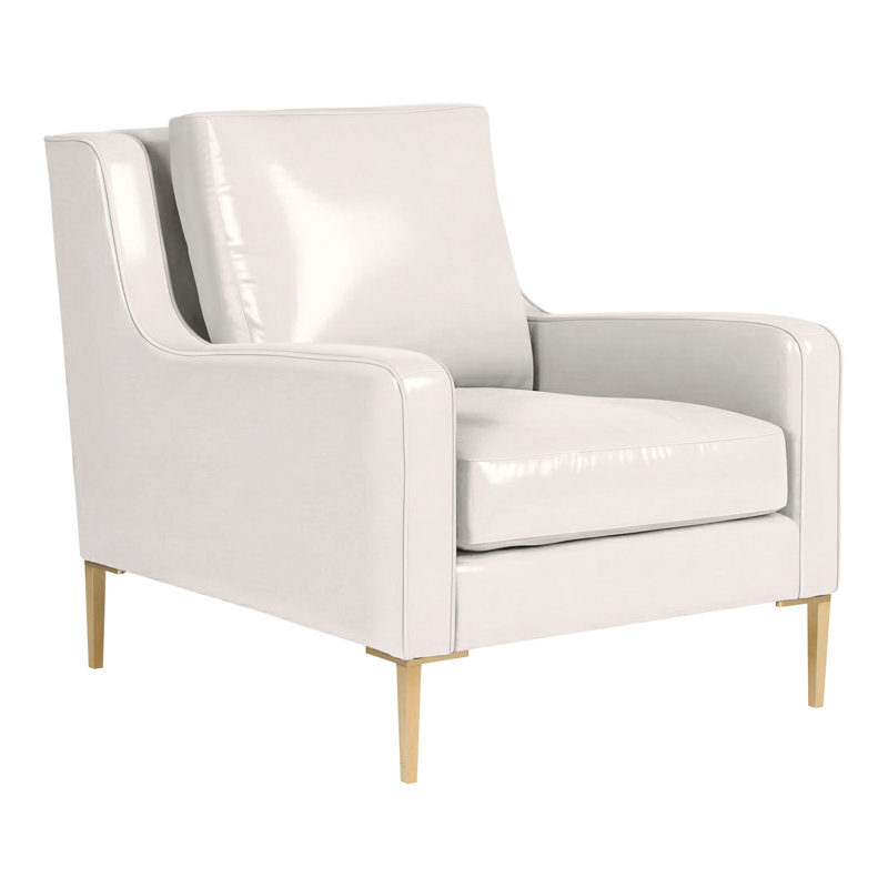 Josie Armchair, Regent Chalk Genuine Leather