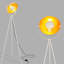 Lampe trépied moderne sur pied moderne de 61 po pour restaurant