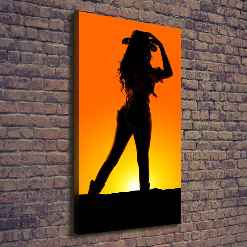 Cowgirls Silhouette - Wrapped Canvas Print