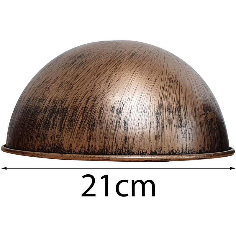 3 - Light Dome Pendant, Brushed Copper