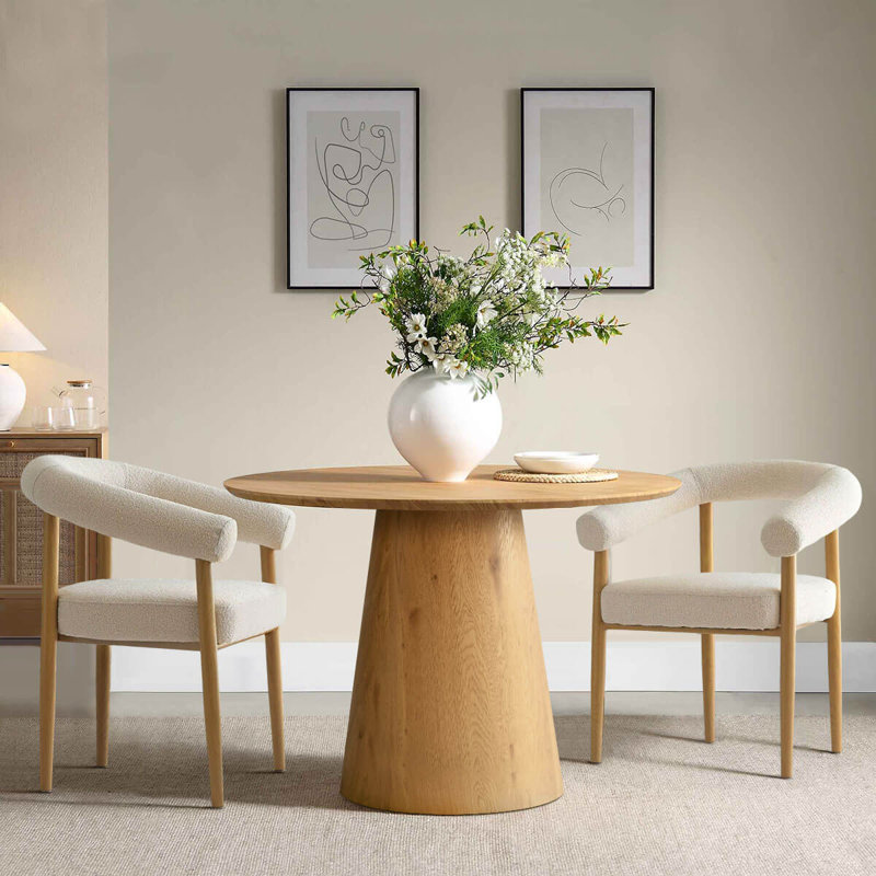 Chaise rembourrée Solaze Boucle, Naturel