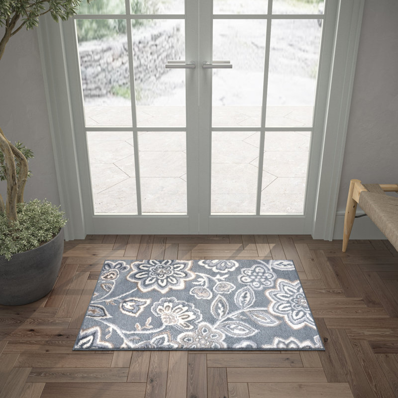 Tapis floral gris Majoros, Rectangle 2 pi x 3 pi