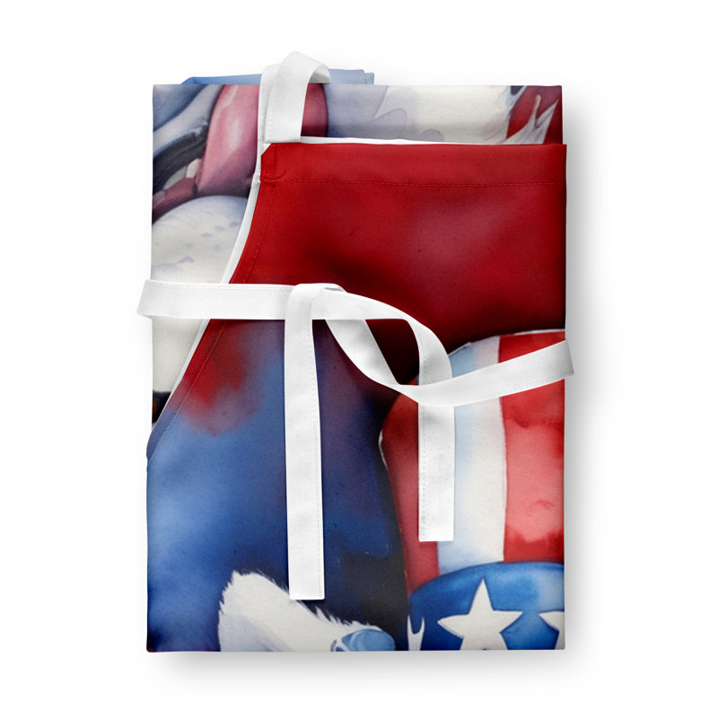 Patriotic American Apron, Samoyed
