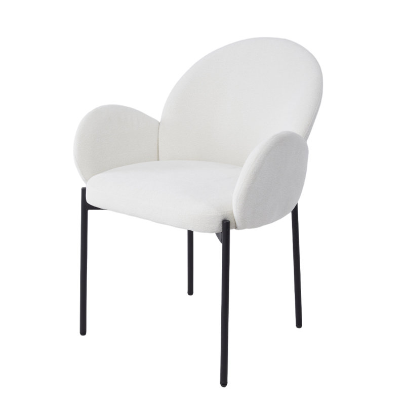 Hiawatha 65cm H Teddy Upholstered Wing Back Armchair, White