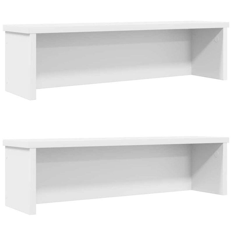 Kitchen Racks Stackable 2 Pcs 15x16 Cm, White, 16cm H x 50cm W x 15cm D
