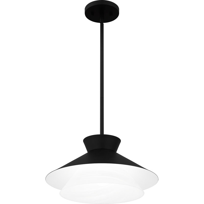 Morganza 1-Light Matte Black Pendant Light