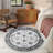 Round Traditional Vintage Overdyed Retro Accent Rug,Non-Slip Boho Ethnic Retro Non-Shedding & Easy Care Carpet For Living Room/Bedroom-405711286