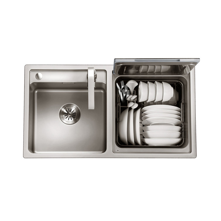 FOTILE Right Orientation 2-In-1 In Sink Dishwasher 18-in Top Control Built-In Dishwasher, 57.8-dBA Standard Sound Level