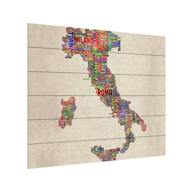 «Italie II» par Michael Tompsett, impression, H 18 po x l 22 po x P 0,5 po, Latte en bois