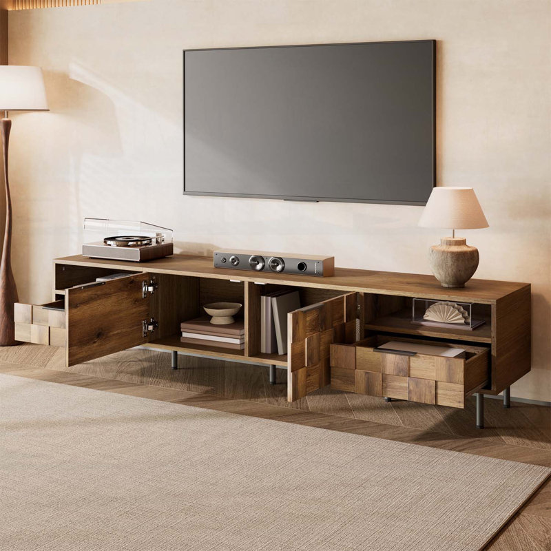 Console Mid-Century avec 2 tiroirs