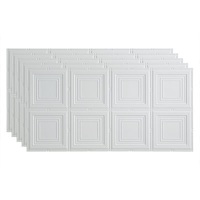 Portrait 24.38'' L x 48.38'' W Textured Vinyl Glue Up Ceiling Tile