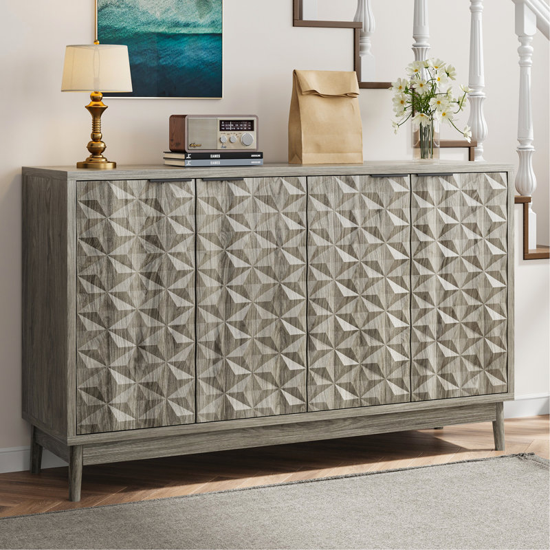 Armoire buffet, armoire buffet avec rangement, armoire de rangement avec 4 portes