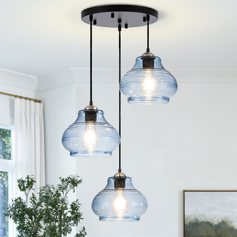 Luminaire suspendu pour îlot de cuisine 3 lumières