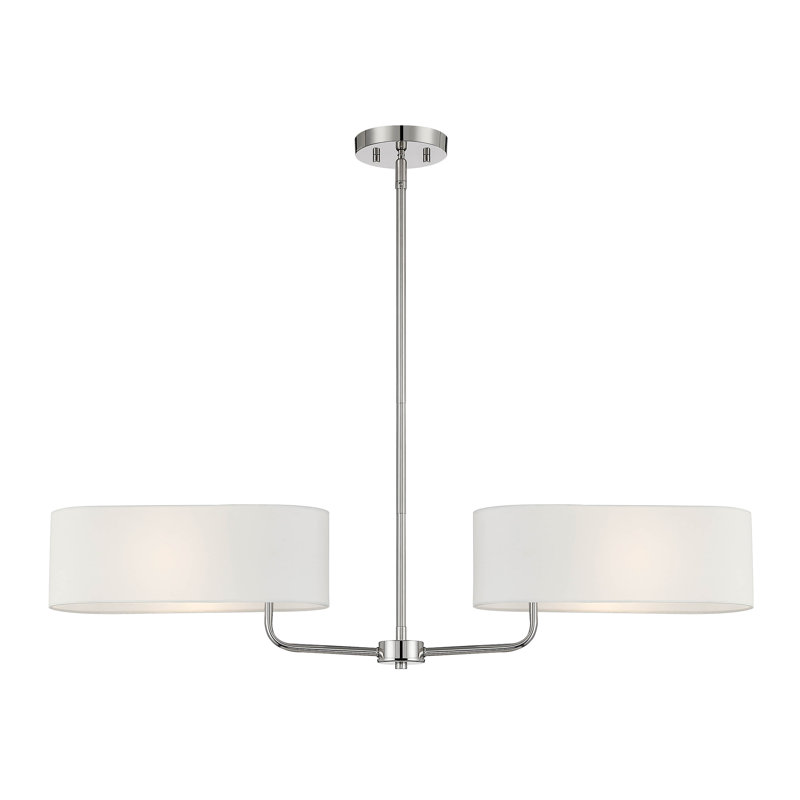 2 - Light Polished Nickel Kitchen Island Pendant