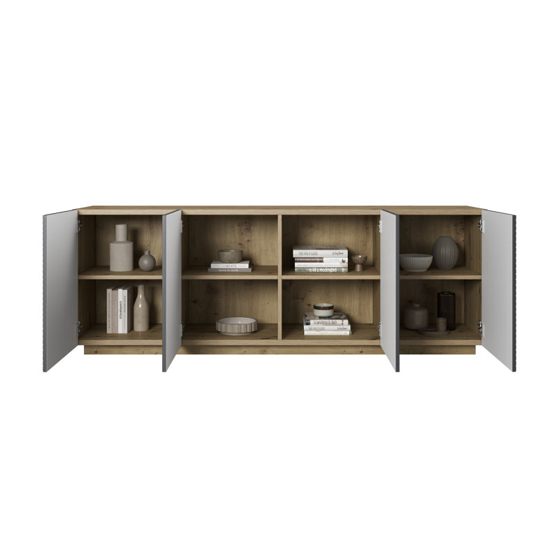 Meisel 200cm Sideboard, Artisan/Rivier Stone