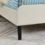Structure de lit double tapissier pleine grandeur avec 2 tiroirs de rangement, canapé-lit réglable en velours, beige-820010641-820010643
