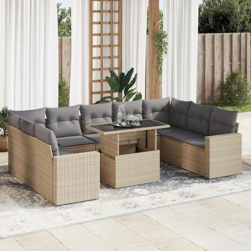 Ensemble de canapé de jardin Vidaxl beige
