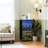 4 Drawer Dresser for Bedroom, Narrow Chest of Drawers, Wooden Top and Study Iron Frame 18"x37.5"-(WxH)