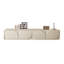 Meuble télé moderne en bois massif blanc-521325424
