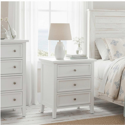 Luca 3-drawer Nightstand - White