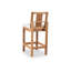 Tabouret de bar d'extérieur en bois d'eucalyptus Dustin (ensemble de 2)