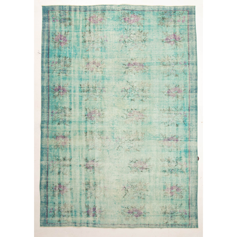 Handmade Cotton and Wool Abstract Area Rug