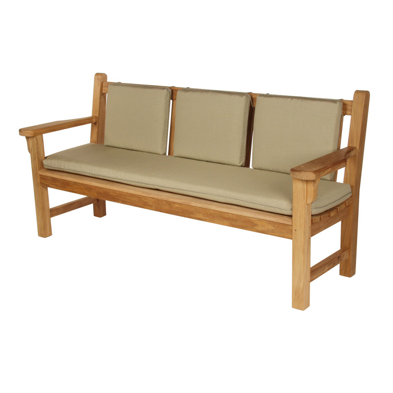 London Outdoor Teak Bench, 35" H x 75" W x 25" D