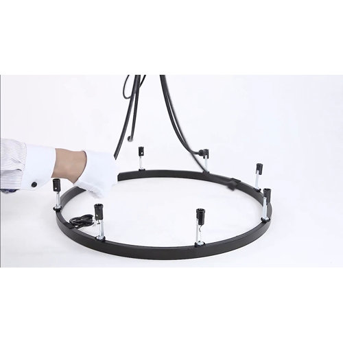 Yenier 6 - Light Dimmable Wagon Wheel Chandelier