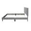 Tête de lit ajustable pour lit simple gris, lin doux brossé, 12 supports robustes, sans sommier, revêtement de literie moderne, Essential