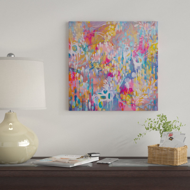 " Bright Hope " by Stephanie Corfee, 26" H x 26" W x 1.5" D, Black Framed Canvas, No Mat