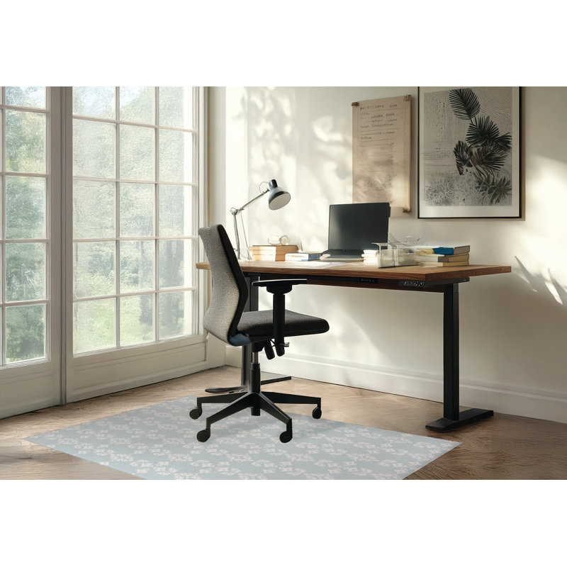 Tapis de bureau Cassia, L 60 po x P 84 po, Bleu clair