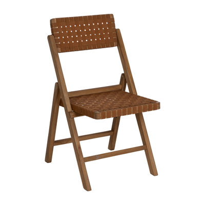 Enprise 46cm H Folding Side Chair in Brown