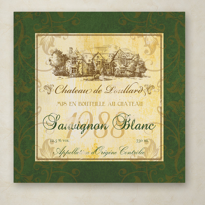 Fiona Stokes-Gilbert Green Framed Sauvignon Blanc Canvas Art