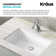 KRAUS Elavo. Rectangular Porcelain Ceramic Undermount Bathroom Sink In White With Overflow Drain, KCU-242