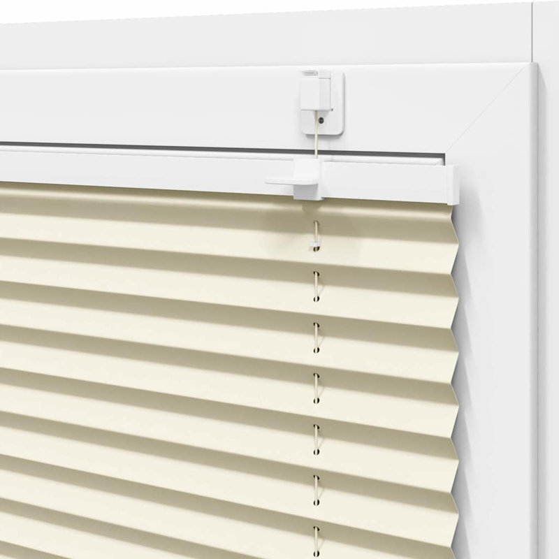 Room Darkening Pleated Shade, Cream, 50cmW x 200cmL