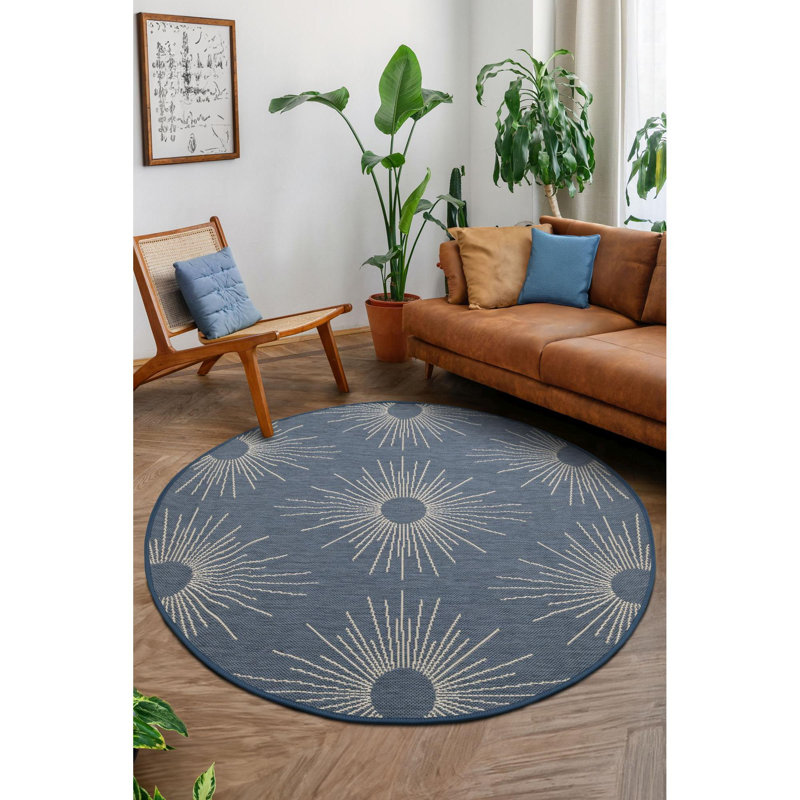 Geometric Dhurrie Indoor / Outdoor, Round 11'1" x 11'1"