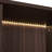 LED Lighted Display Cabinet with Tempered Glass Shelves and Drawers for Modern Home Decor-387190214