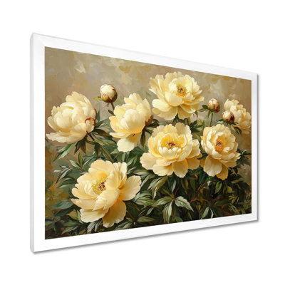 Jacoresy, pivoines d'été dans le jardin d'herbes III - pivoines sur toile