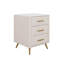 Table de chevet 3 tiroirs rembourrée moderne en velours-883833790