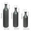 Ensemble de 3 vases de sol décoratifs en fer, vases hauts noirs et argentés à texture alvéolée pour salon, entrée et décoration intérieure