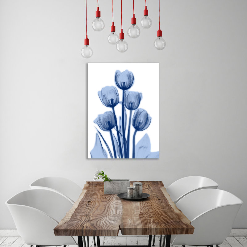 Indigo Spring Tulips 2 - Wrapped Canvas Print, 51 cm H x 38 cm W